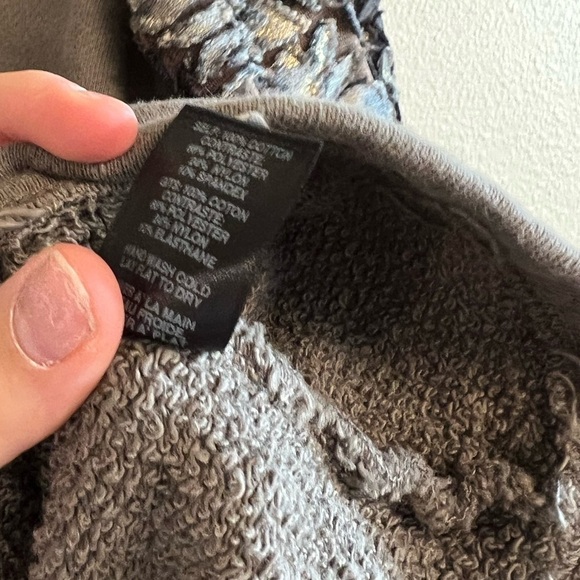 Anthropologie Amandi Floral Puff Sleeve Crewneck Sweatshirt - Picture 9 of 10